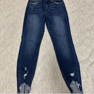 Women's Distressed Blue Jeans